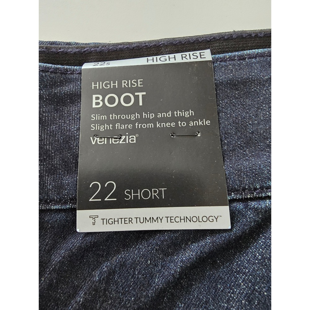 Lane Bryant Venezia High Rise Bootcut Jeans 22 Short Dark Wash Tummy Tech 22S - Picture 7 of 12